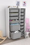 Hanah Home Armario Multiusos Blanco y Gris